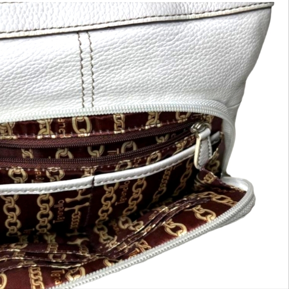 Tignanello Silver Pebble Leather Crossbody Bag - Picture 4 of 6